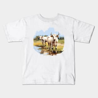 Farm Cow Art Kids T-Shirt